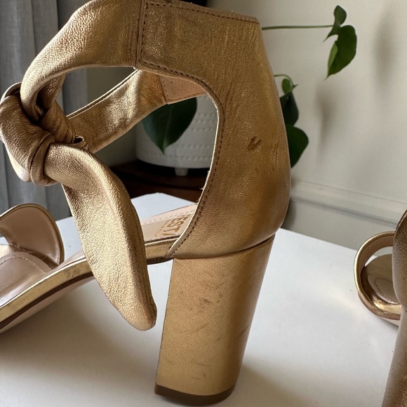 Festa Made in Italy Block Sandal Shoes Open Toes in Gold Size EU 37 1/2 - Picture 12 of 16